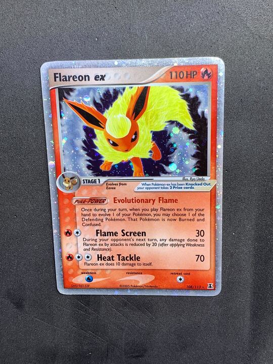 Flareon ex 108/113 Delta Species Holo Ultra Rare LP